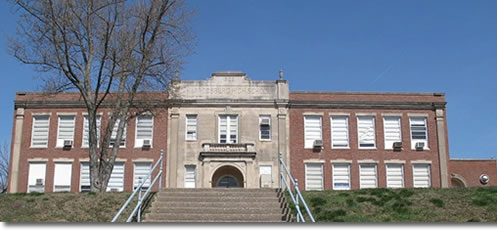 Mercer County BOE Office - former Harrodsburg High School (original building)